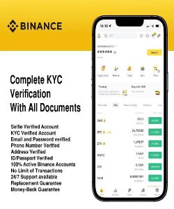 Buy KYC Verified Binance Account With Doccuments