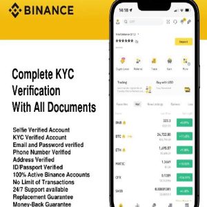 Buy KYC Verified Binance Account With Doccuments