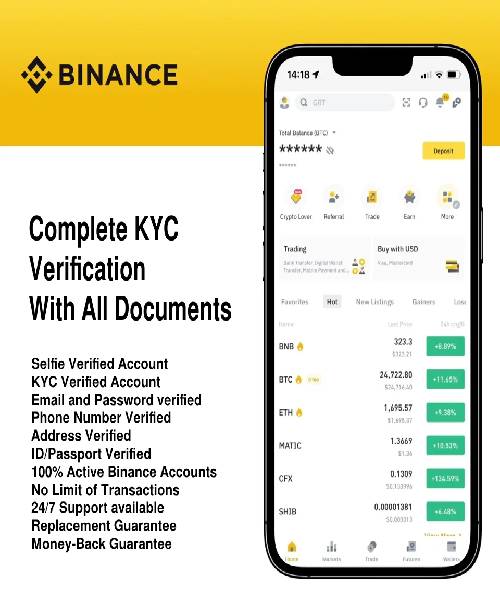 Buy KYC Verified Binance Account With Doccuments Buy KYC Verified Binance Account With Doccuments
