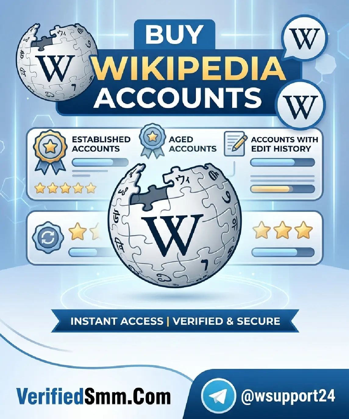 Wikipedia Account Buy Wikipedia Accounts - Image 1